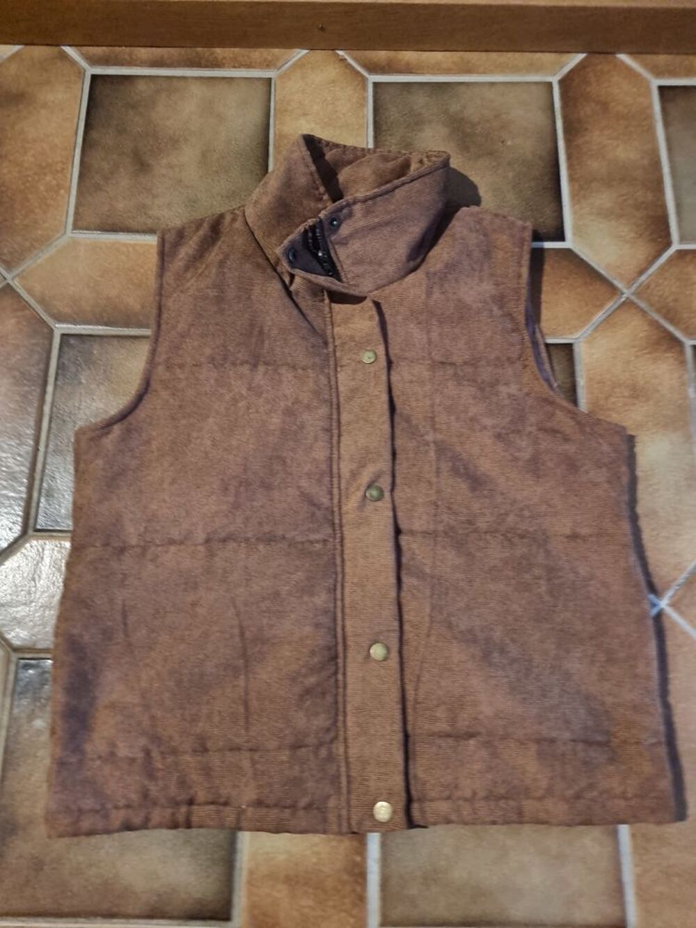 Gilet sans manche marron pour femme taille S Vêtements