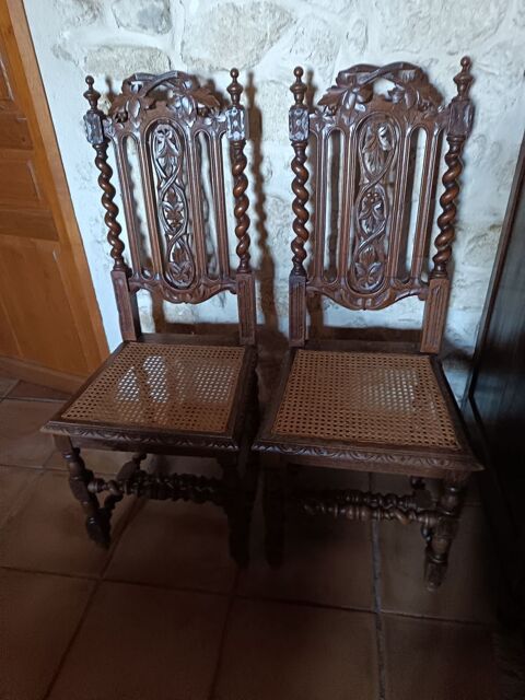 6 chaises style Louis XIII 400 Salignac (33)