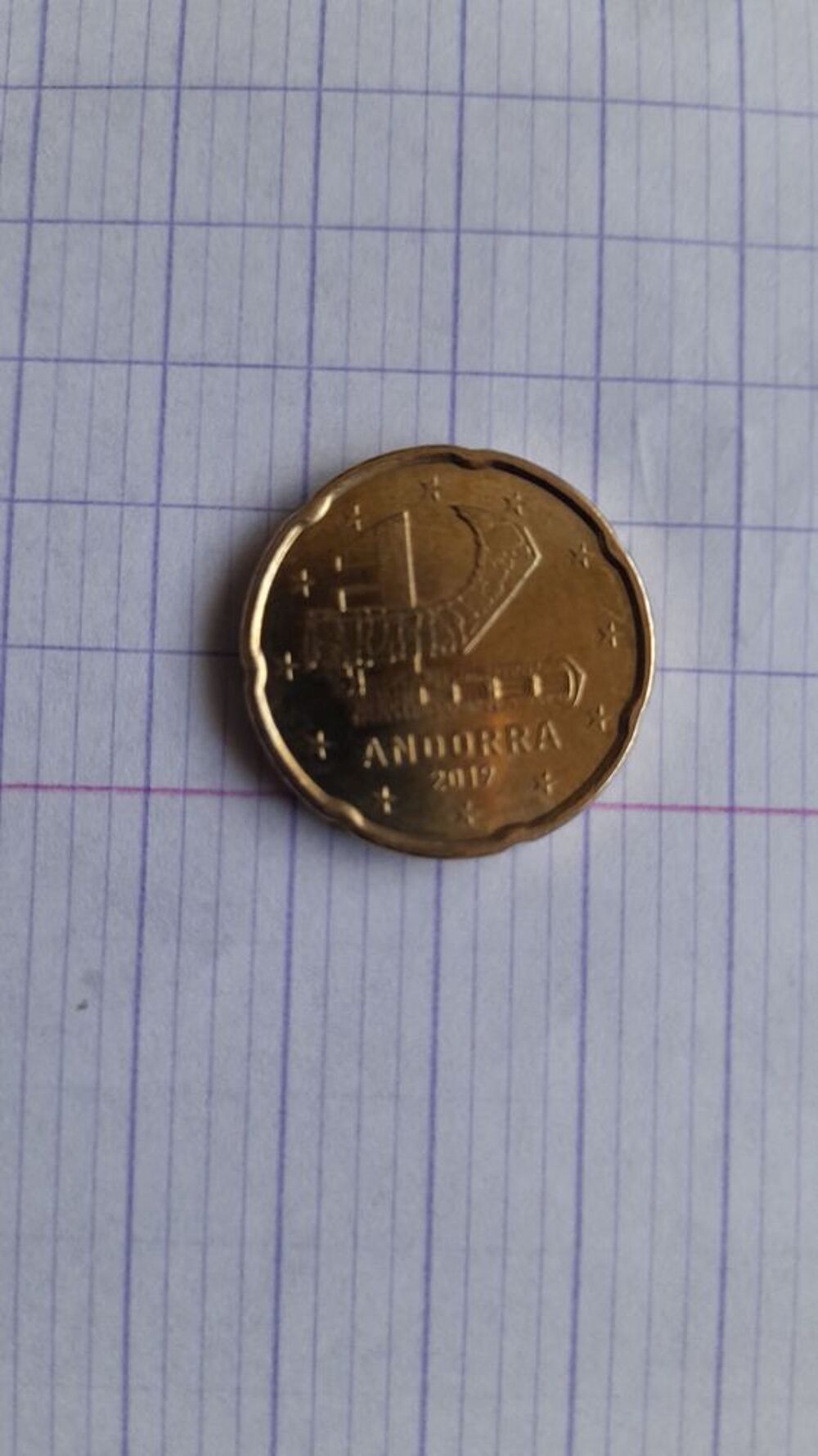 Monnaie 20centimes.ANDORRA.2019. Billetterie