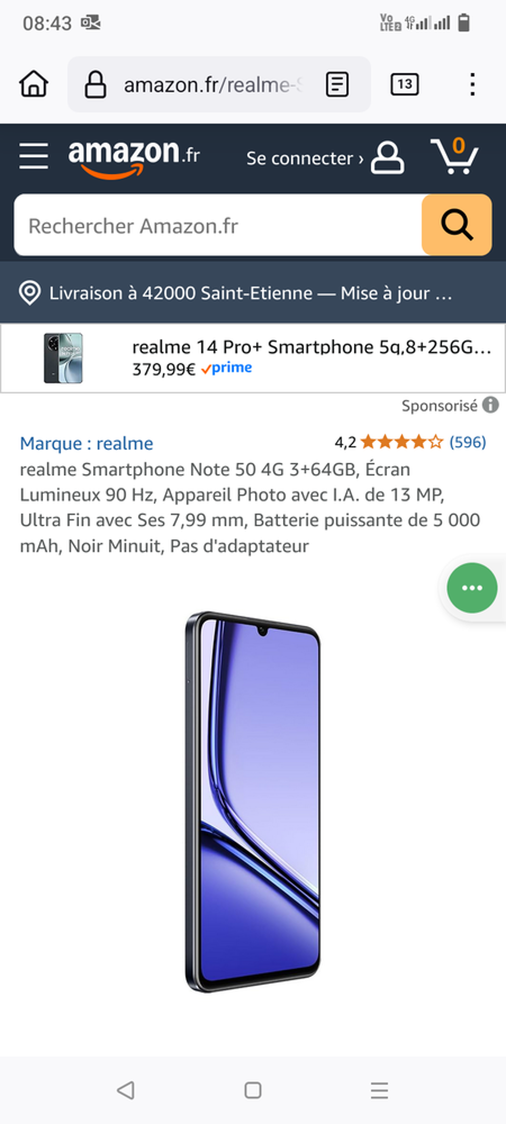 REALME 8 I , double SIM, 64 G Téléphones et tablettes