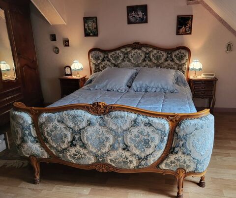 Lit 2 personnes avec son sommier style Louis XIV 850 Haegen (67)