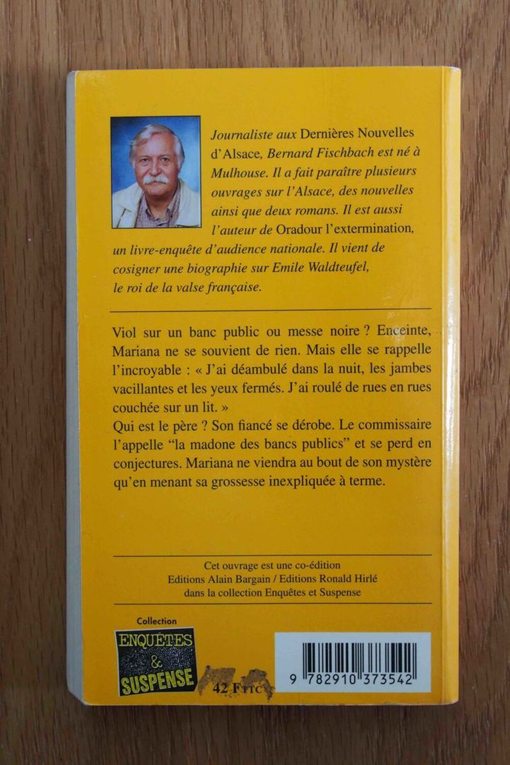 Banc public Bernard Fischbach Livres et BD