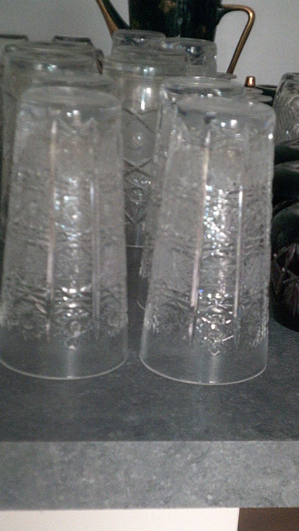 6 verres en cristal Décoration