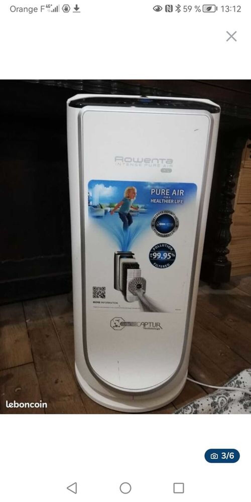 ventilateur purificateur d'air Rowenta Intense Pure Air Electroménager