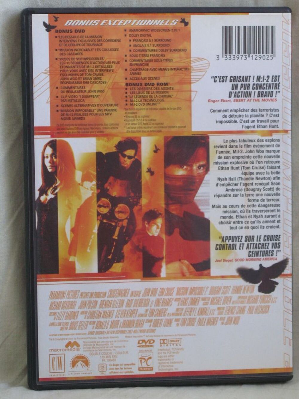 Mission impossible 2 DVD et blu-ray