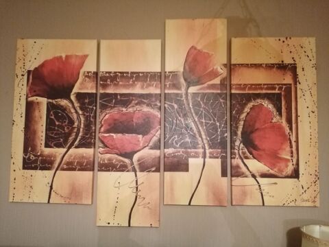 Tableau triptyque coquelicot 50 Bezons (95)