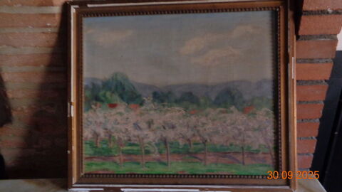 Huile sur toile datée et signée Thalia Malcom 1925 480 L'Isle-Jourdain (32)