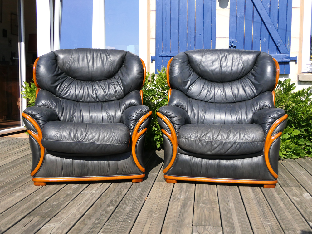 deux fauteuils cuir Meubles