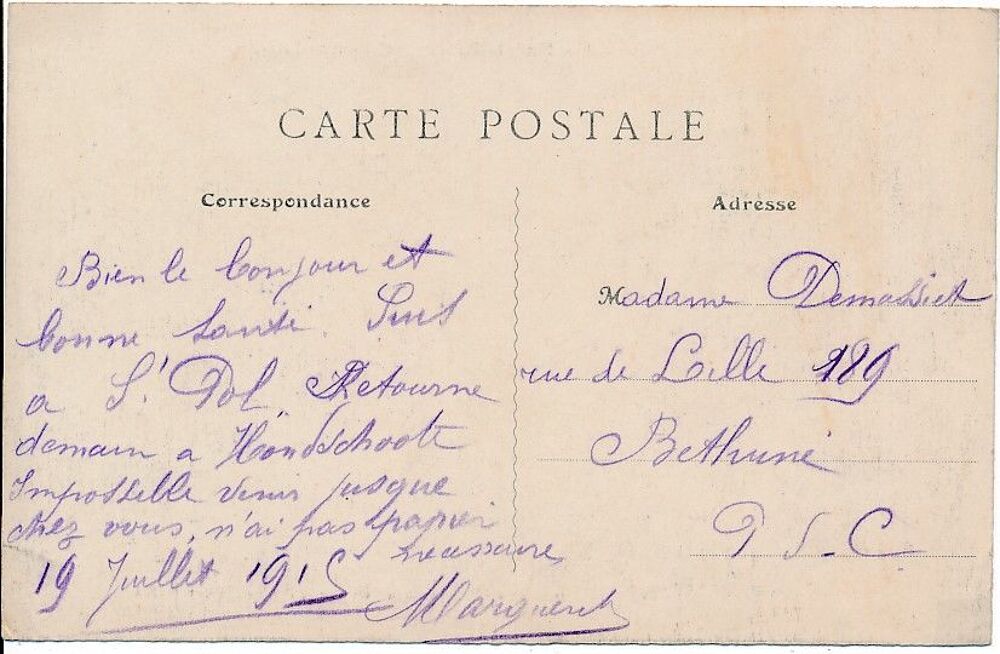 62. CPA SAINT POL. Rue d'Hesdin 
