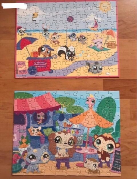 Lot de 2 puzzles Littlest Petshop 4 Bavilliers (90)