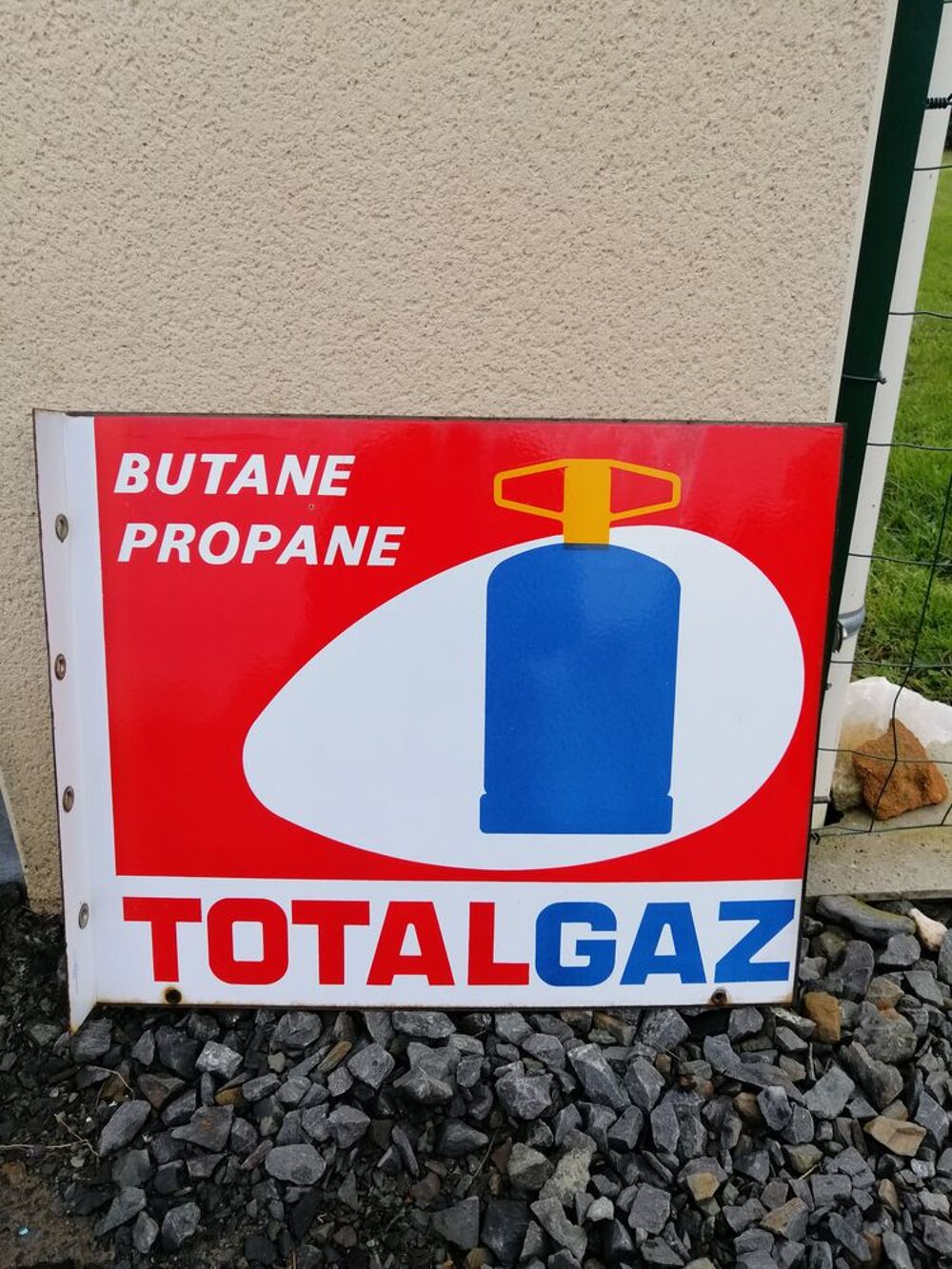 Plaque &eacute;maill&eacute;e Totalgaz 