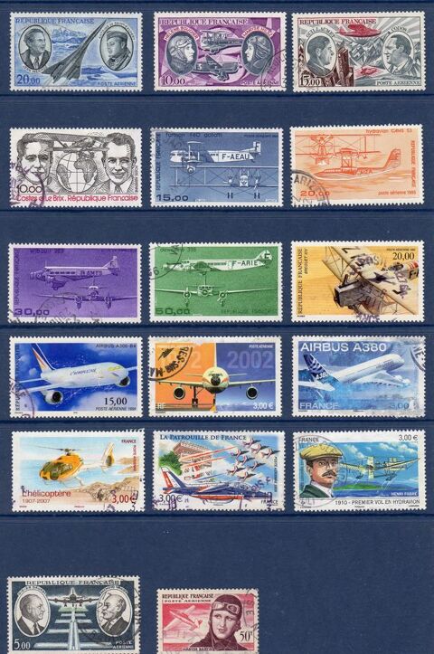 LOT DE TIMBRES DE POSTE AERIENNE
TIMBRES OBLITERES 6 Caumont (09)