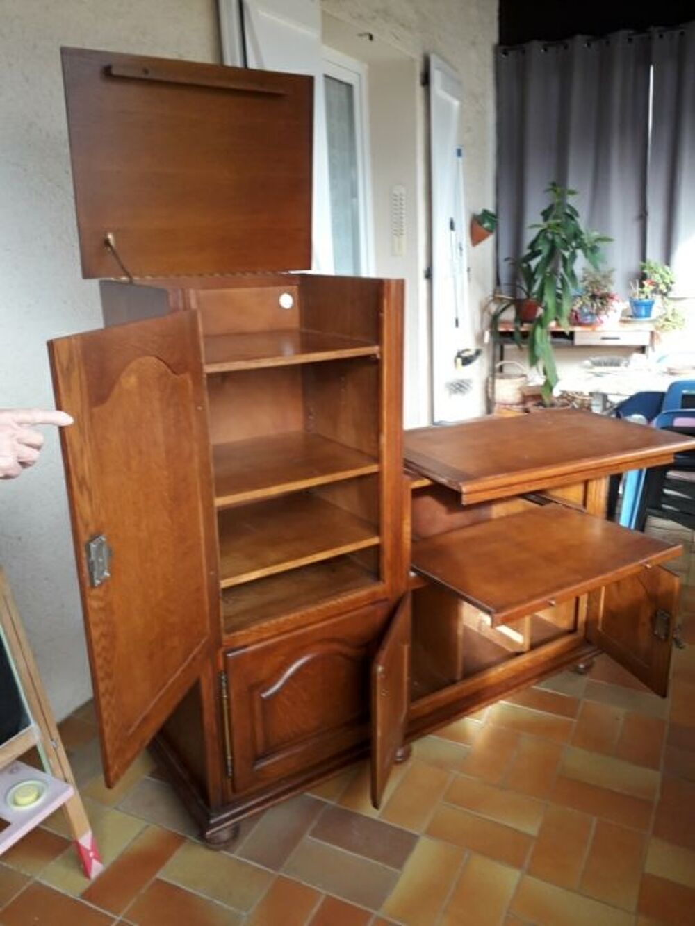 Meuble TV ch&ecirc;ne dor&eacute; Meubles