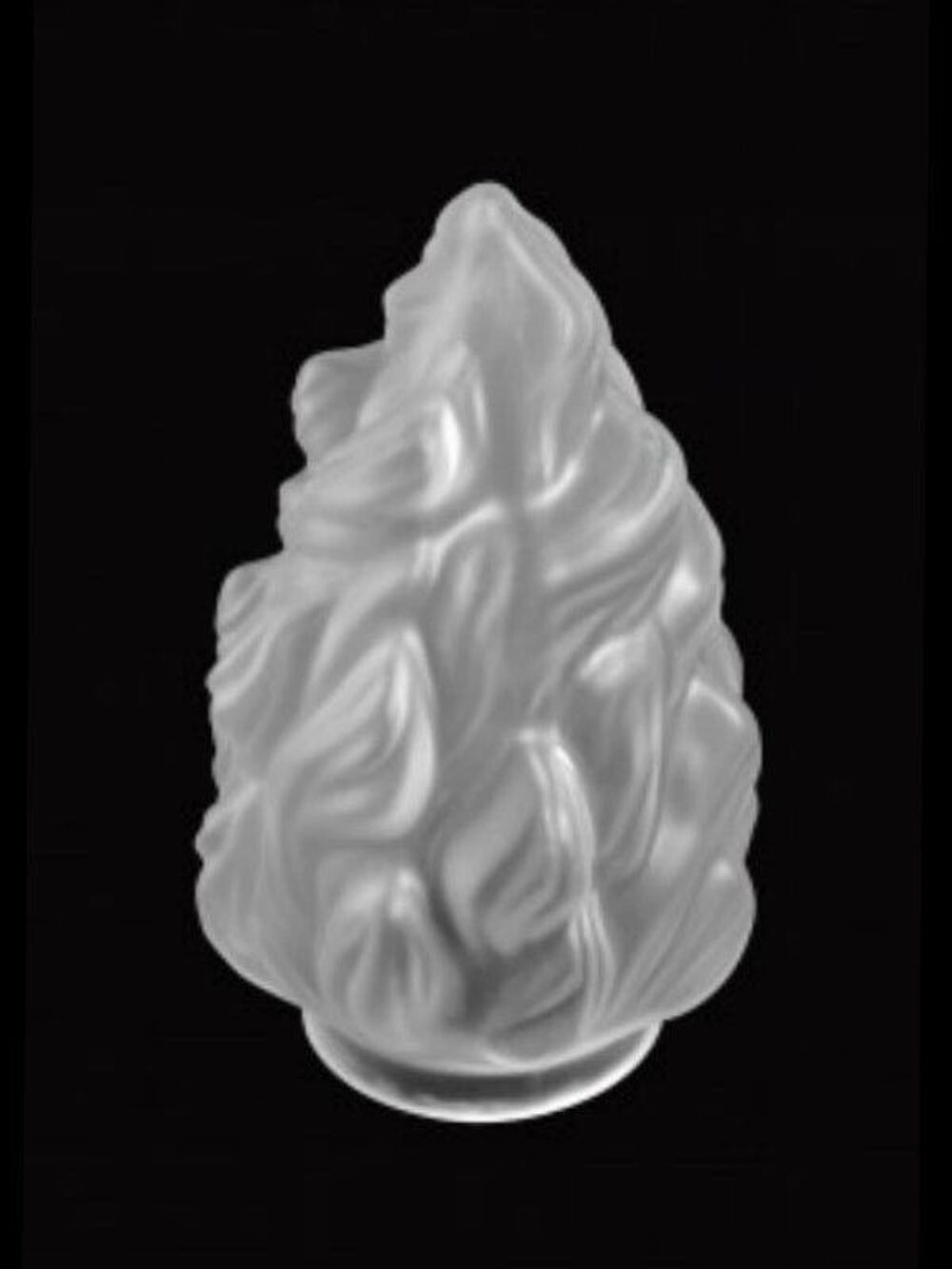 Tulipe flamme empire pate de verre press&eacute;e art d&eacute;co vintage Décoration