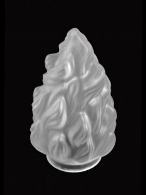 Tulipe flamme empire pate de verre pressée art déco vintage 45 Marseille 13 (13)