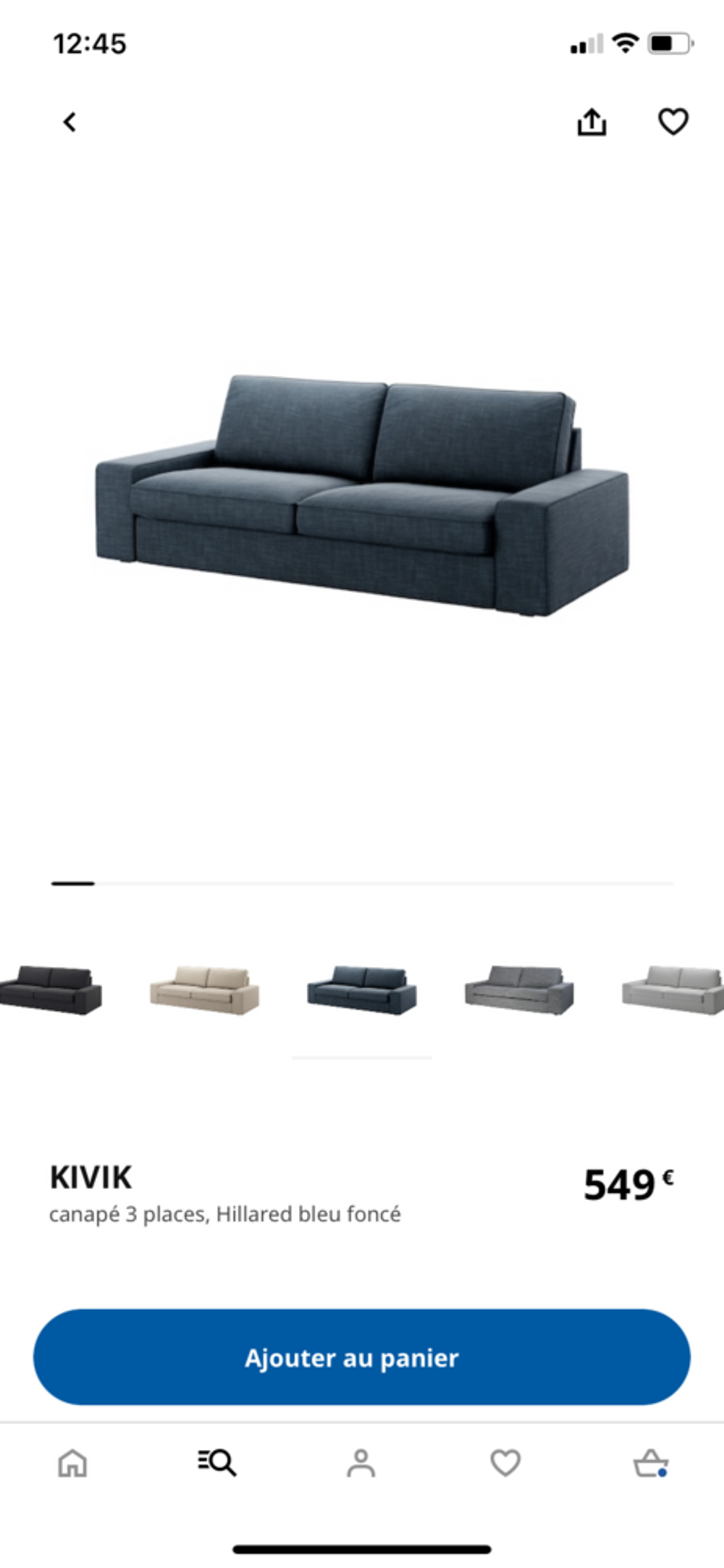 Canap&eacute; kivik ikea 3 places Meubles