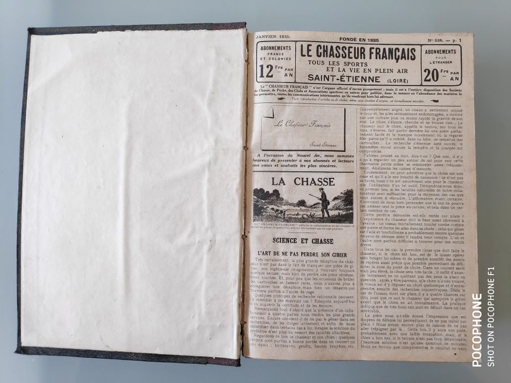 " le chasseur fran&ccedil;ais" janvier 1935, n&deg;538 Livres et BD