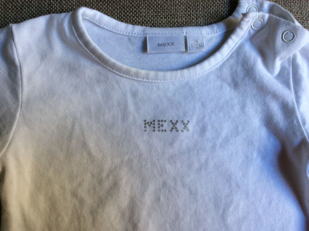 T-shirt blanc Mexx manches longues - taille 74 (9-12 mois) Vêtements enfants
