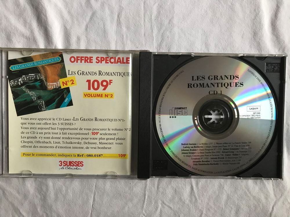 CD Les Grands Romantiques - Objet Publicitaire 3 Suisses CD et vinyles