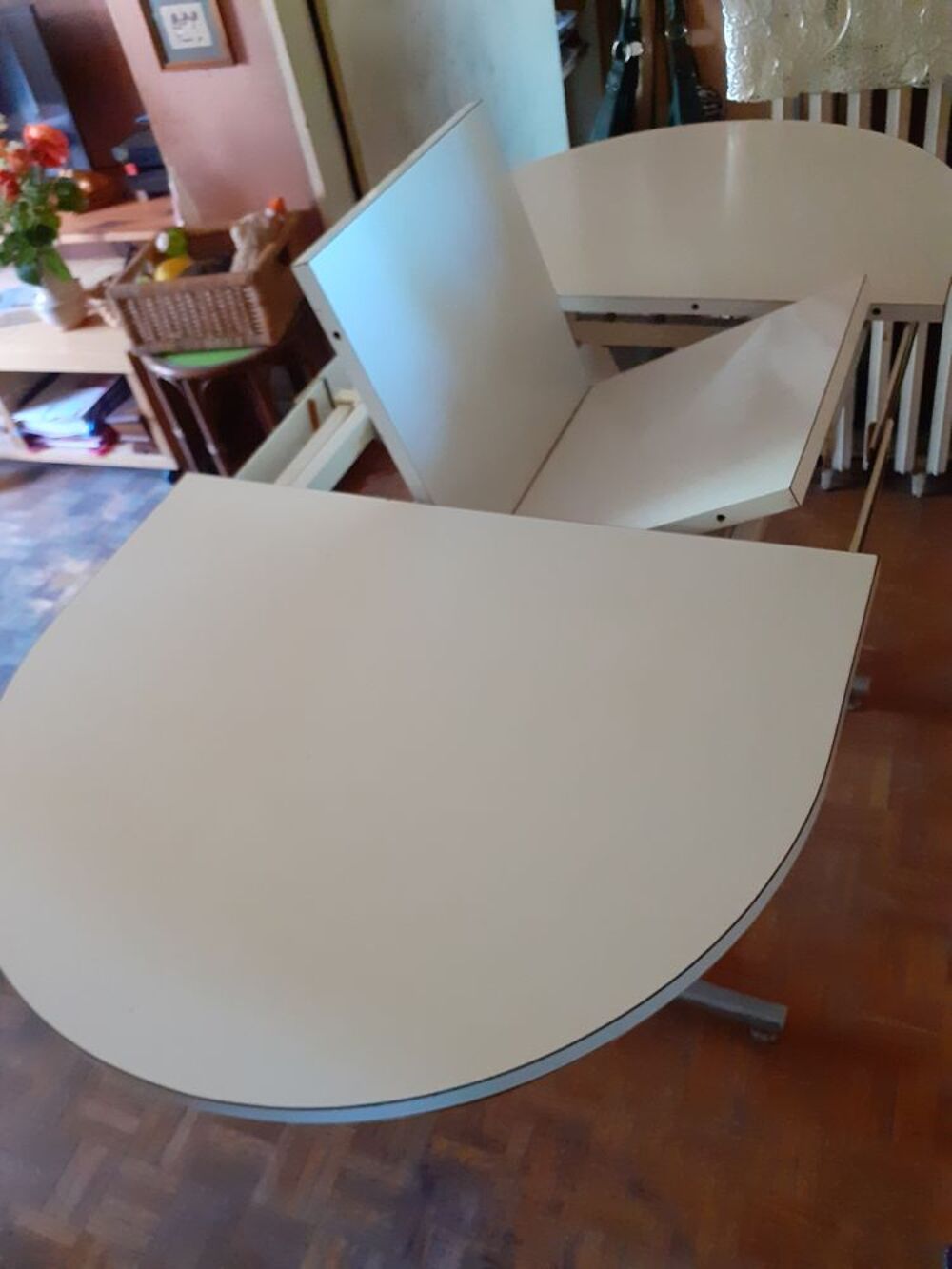 TABLE PRATIQUE FORMICA BLANC ANNEE 1960 Meubles