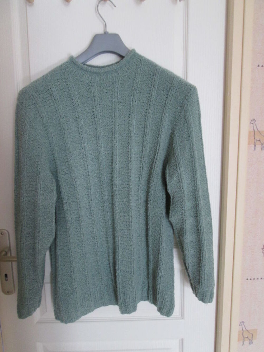 Pull hiver femme tricot&eacute; main en laine Vêtements