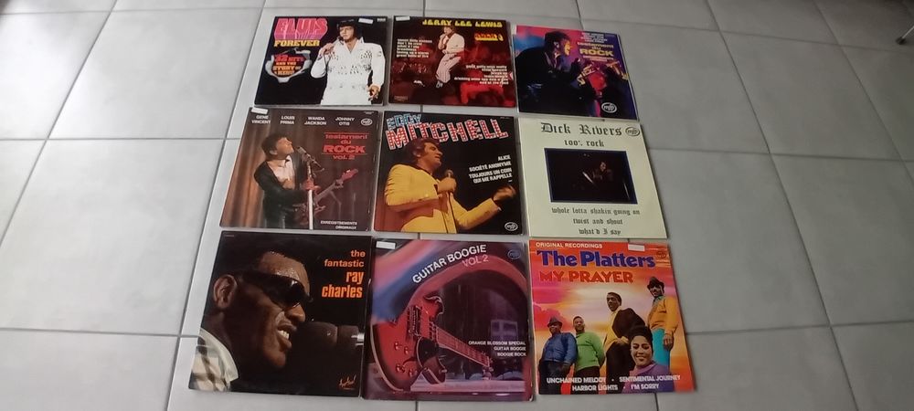 Lot de 9 disques 33tours dont 2 doubles 33tours . CD et vinyles