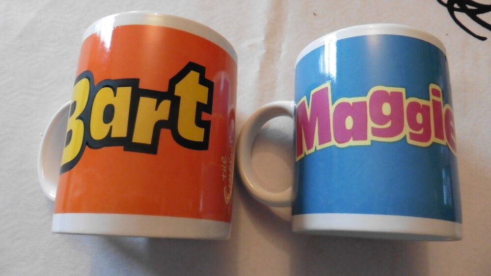 Lot de 2 Mugs - Th&egrave;me "Simpsons" - Bart &amp; Maggie Cuisine