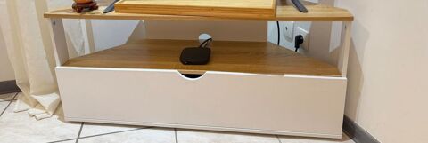 meuble tv blanc et bois 35 Gourdon (46)