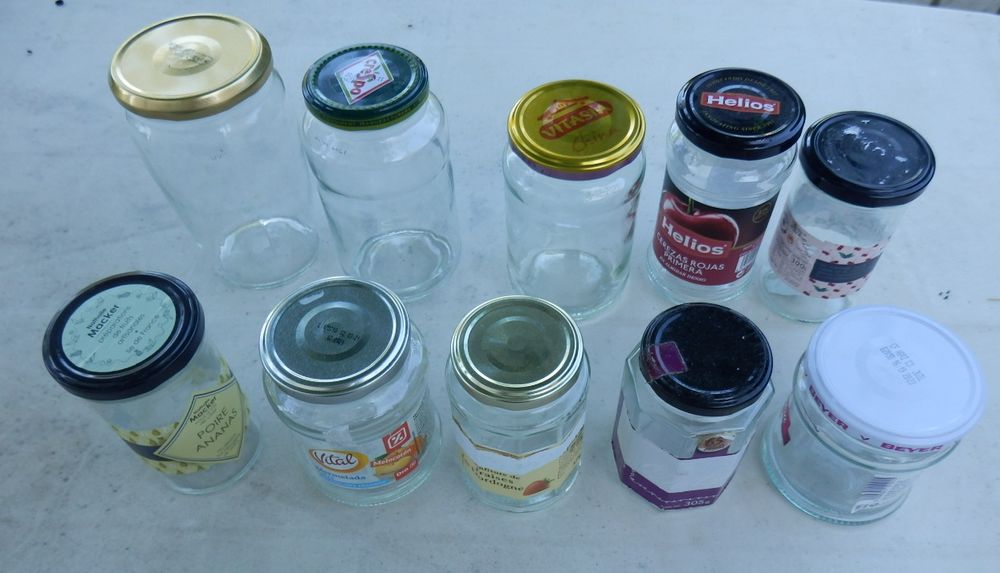 Pots &agrave; confiture, conserve, etc (10 ) diff&eacute;rentes contenance Jardin