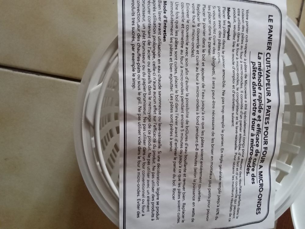 Cuiseur pour micro onde Cuisine