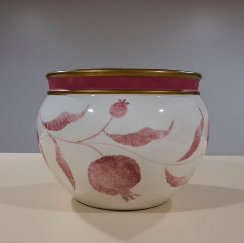 Cache pot en cramique rose et blanc, diamtre de 31,5 cm 28 Han-sur-Meuse (55)