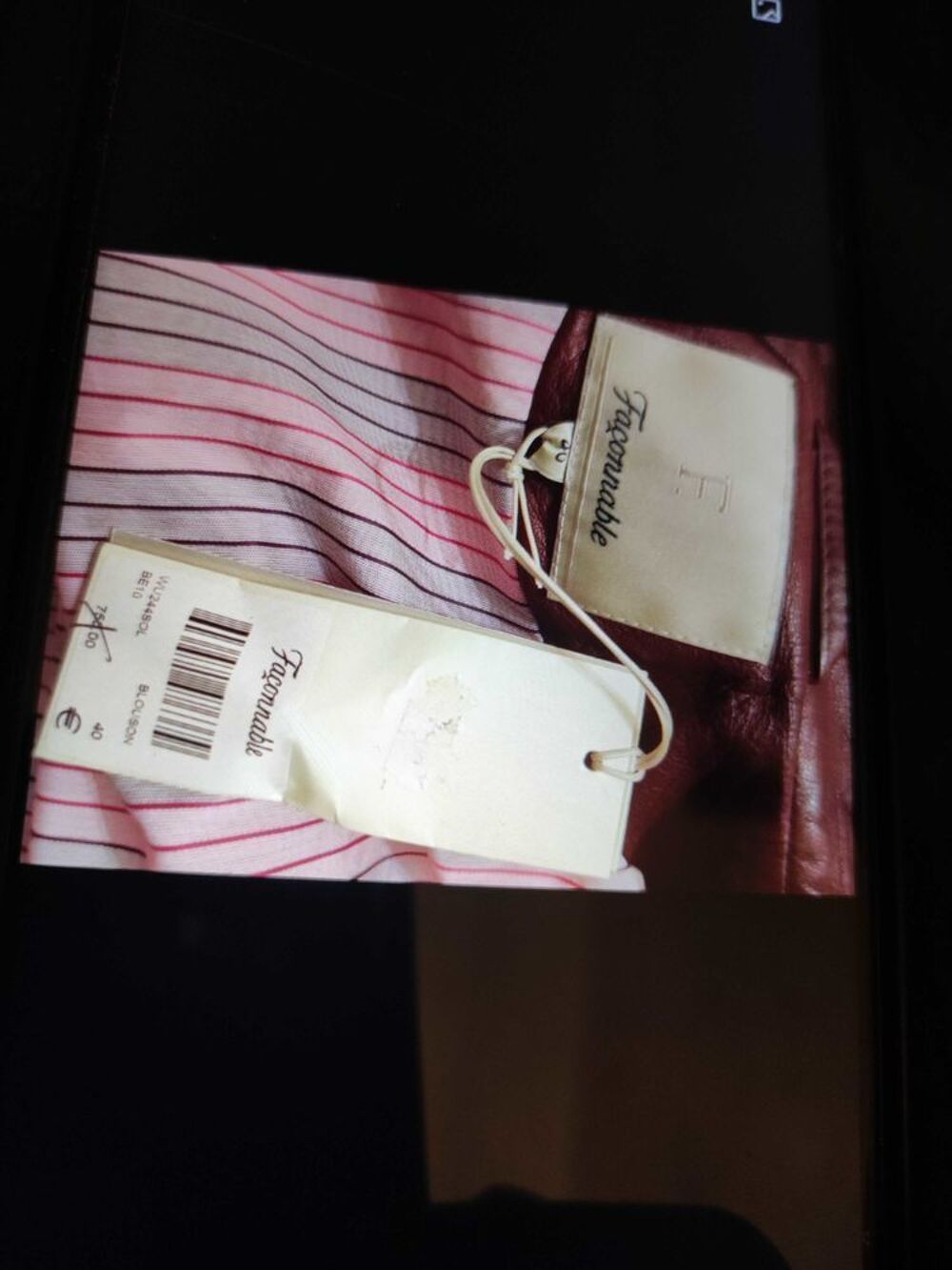 Blouson femme haut de gamme en cuir d'agneau taille 40 fa&ccedil;onnable Vêtements