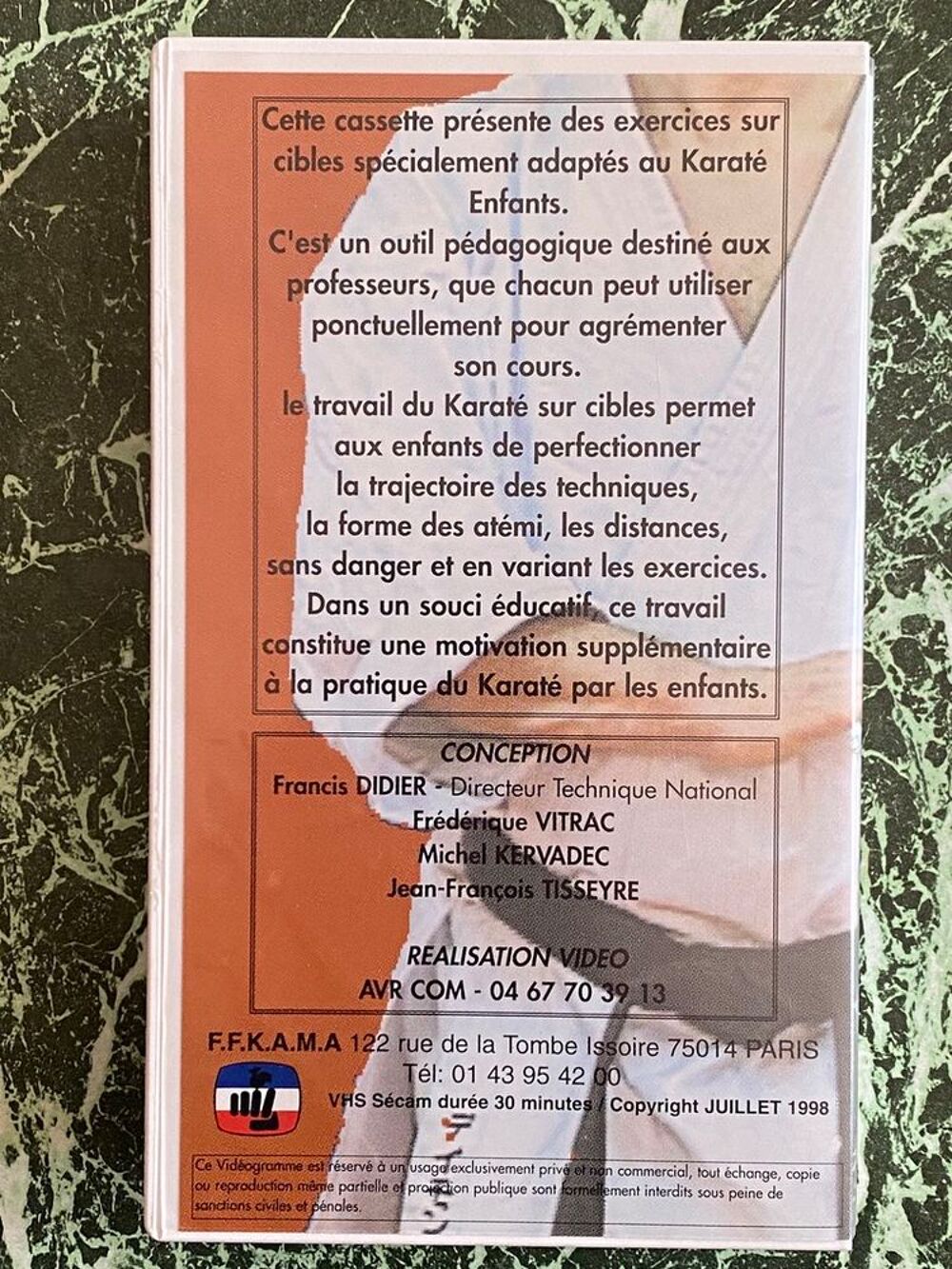 Karate Enfants Outils P&eacute;dagogiques FFKAMA VHS SECAM DVD et blu-ray