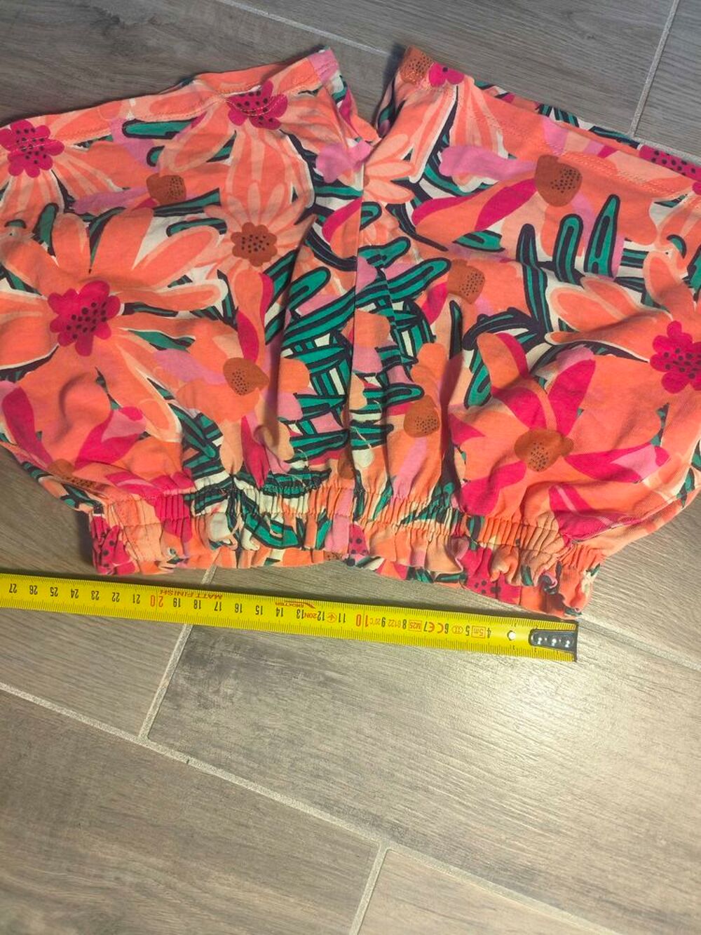 Short Fluide L&eacute;ger Motif Floral G&eacute;mo 6 Ans Corail / Multicolore Vêtements