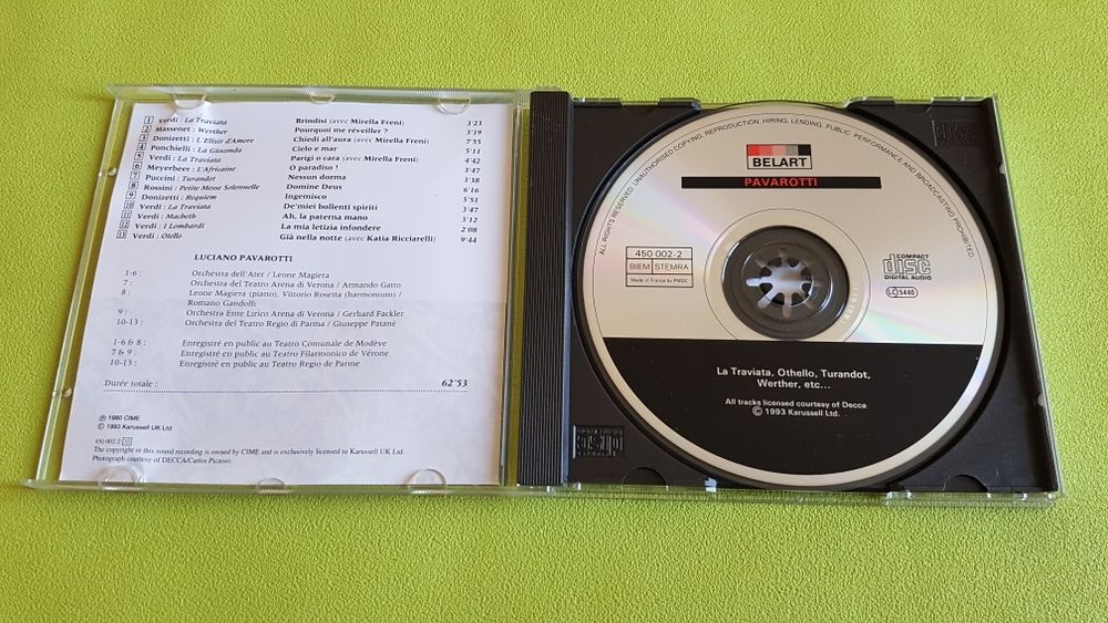 PAVAROTTI CD et vinyles