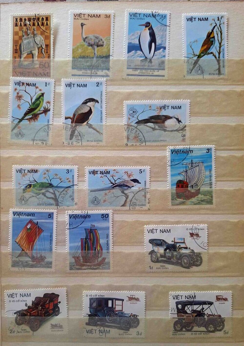 Lot de timbres de collection de 3 pays (Div3) 