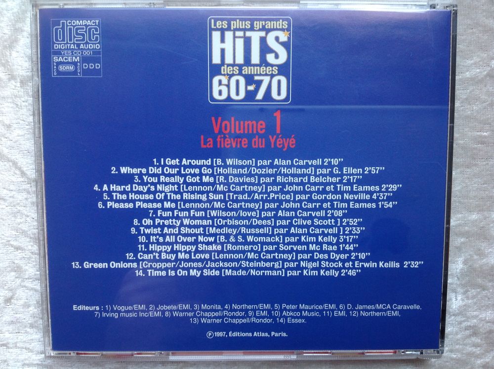 LES + GRANDS HITS DES ANN&Eacute;ES 60-70 Envoi Possible
CD et vinyles