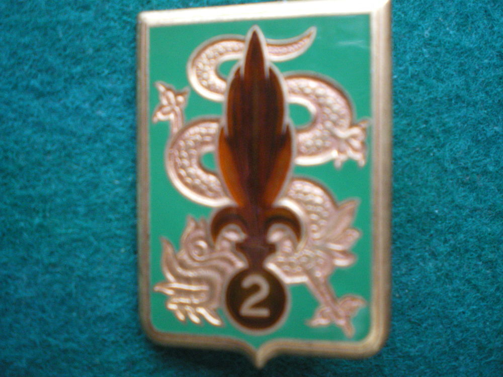 Insigne colonial - 2&deg; REI. R&eacute;giment Etranger Infanterie. 