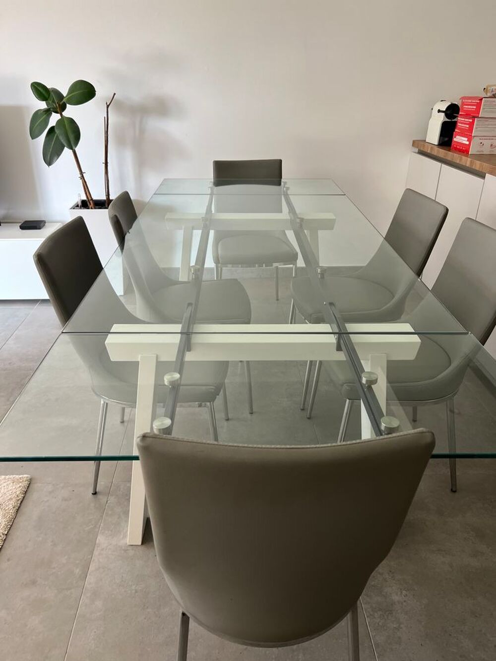 Table en verre extensible Calligaris Meubles