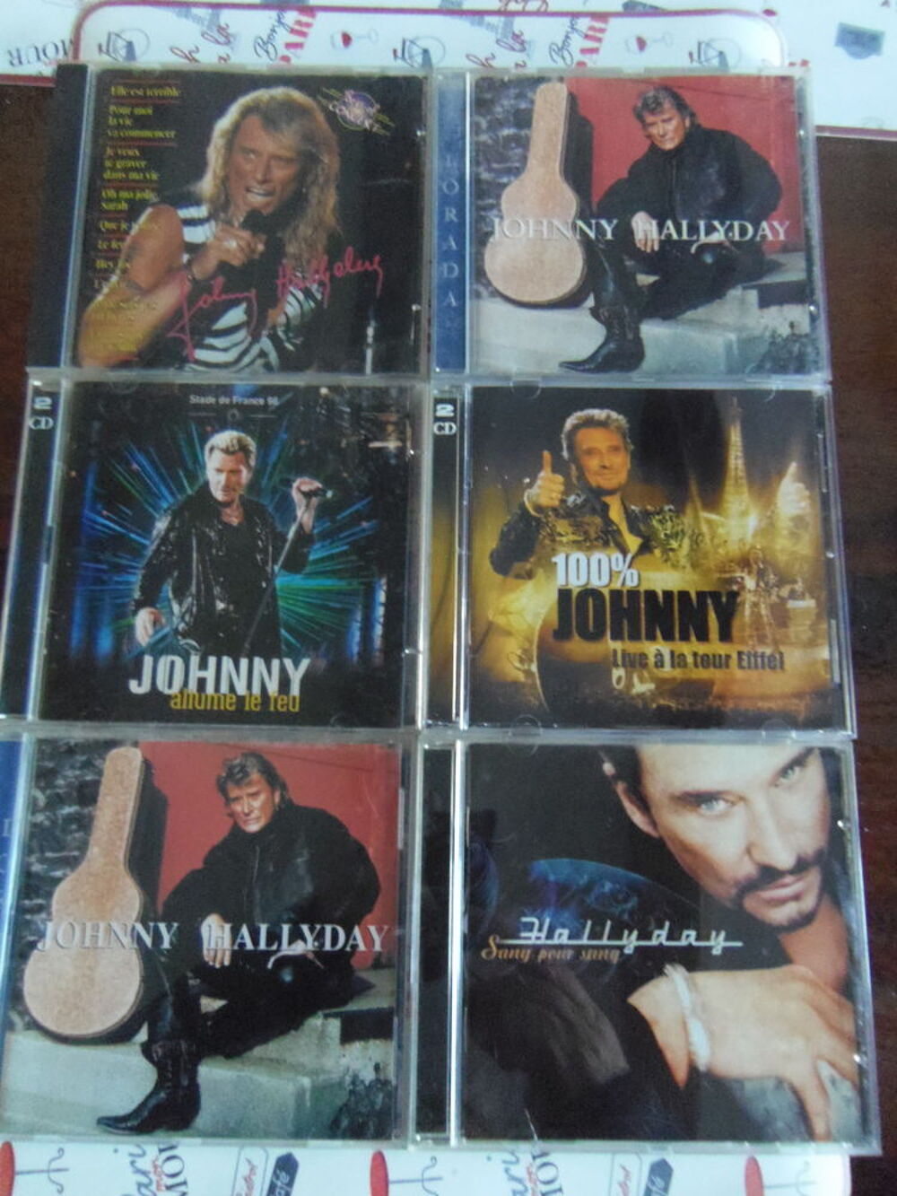 LOT 6 CD de JOHNNY CD et vinyles