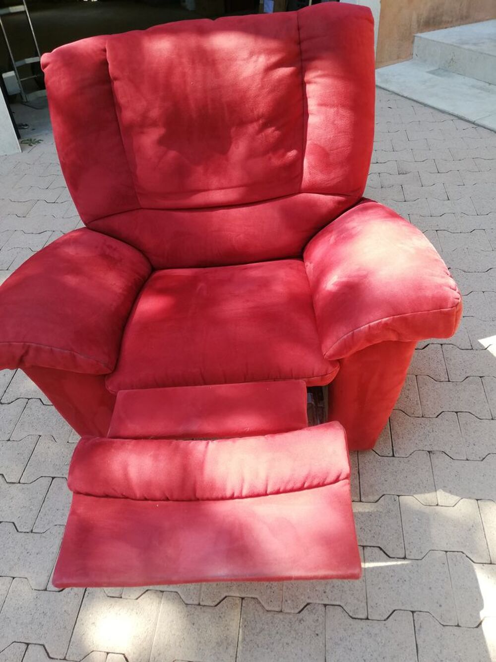 fauteuil relax manuel rouge Meubles