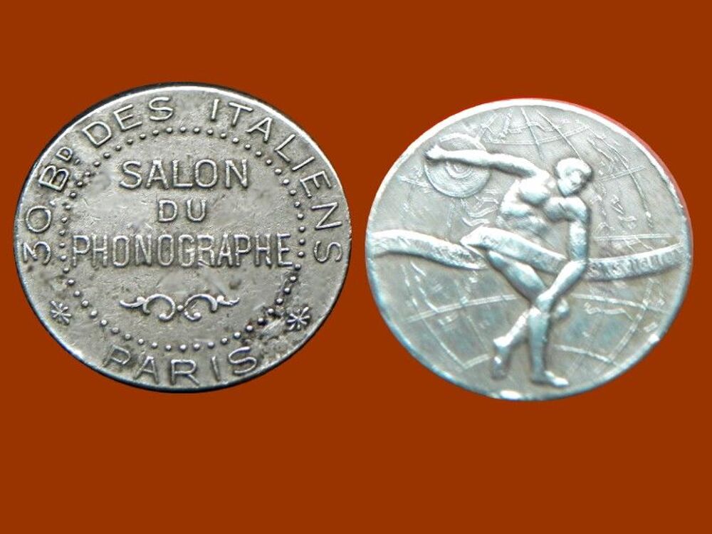 JETON ( rare ) du SALON du PHONOGRAPHE ann&eacute;e 1930 
