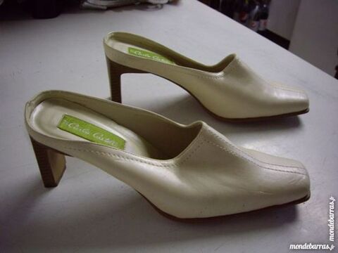 Mules � talons Cr�me Brillant pt 37 -neuves- 7 Bouxwiller (67)