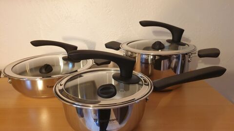 Lot 1 casserole 1 sauteuse 1 faitout inox tupperware neuf 250 Breuil-le-Sec (60)
