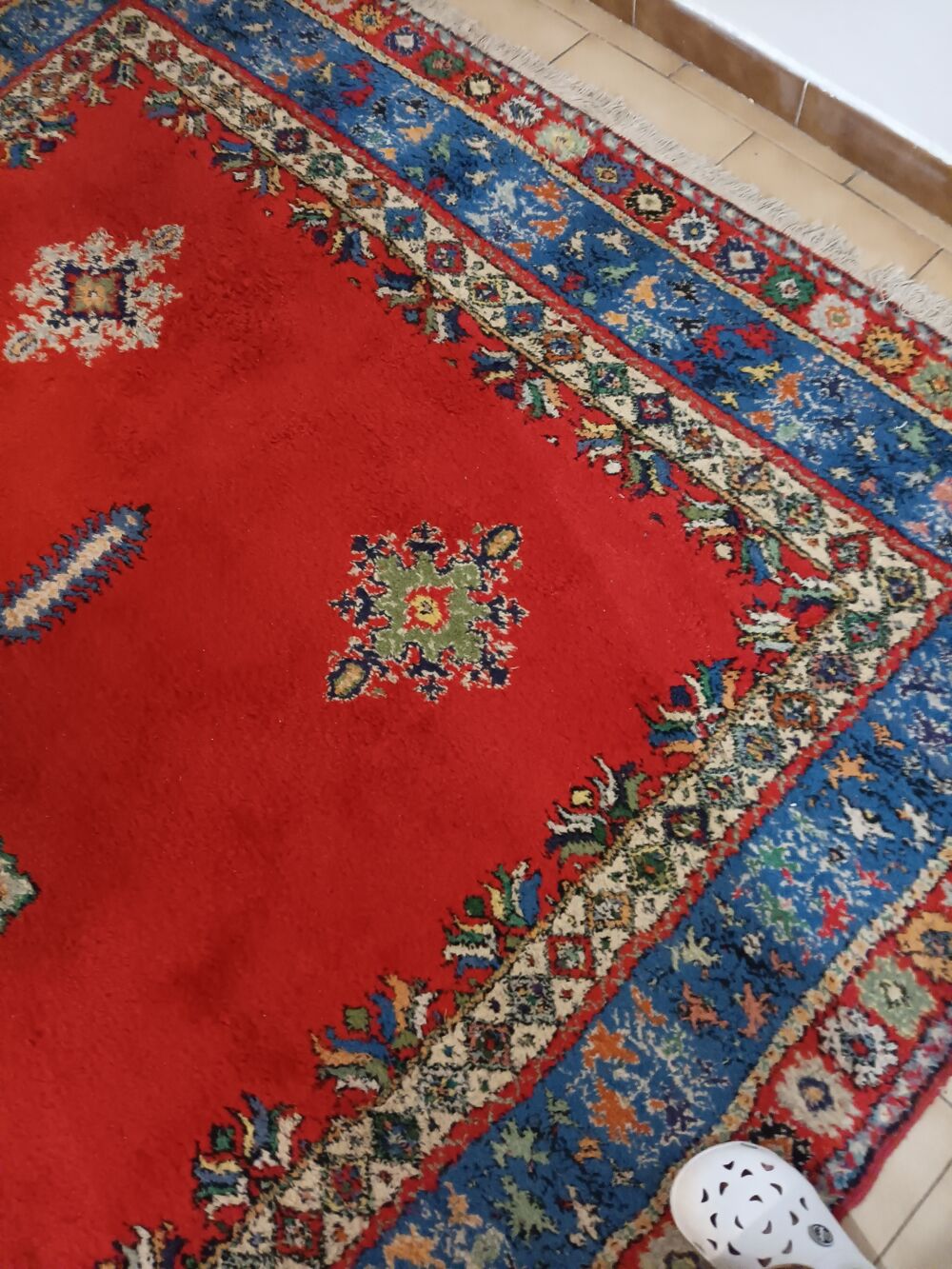 Grand tapis de Rabat fait main estampiller D�coration