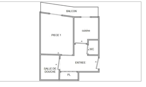  Appartement � louer 1 pi�ce 27 m�