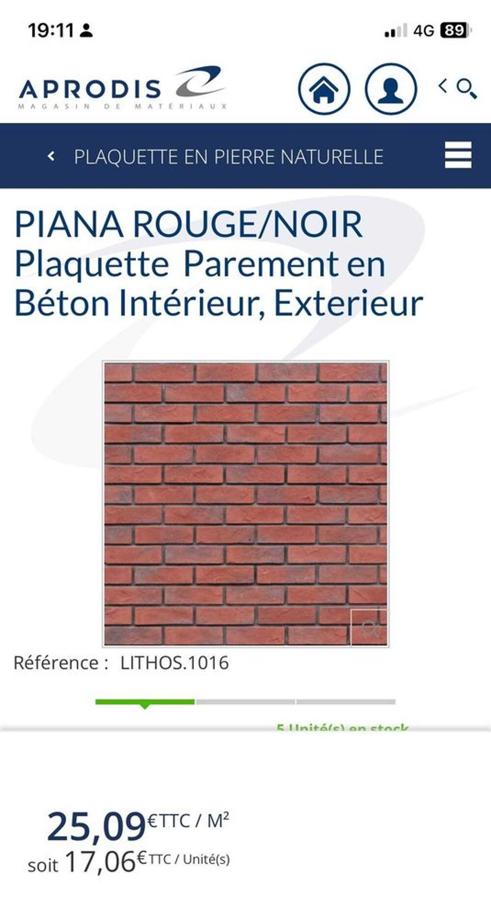briquettes de parement ext&eacute;rieur Bricolage
