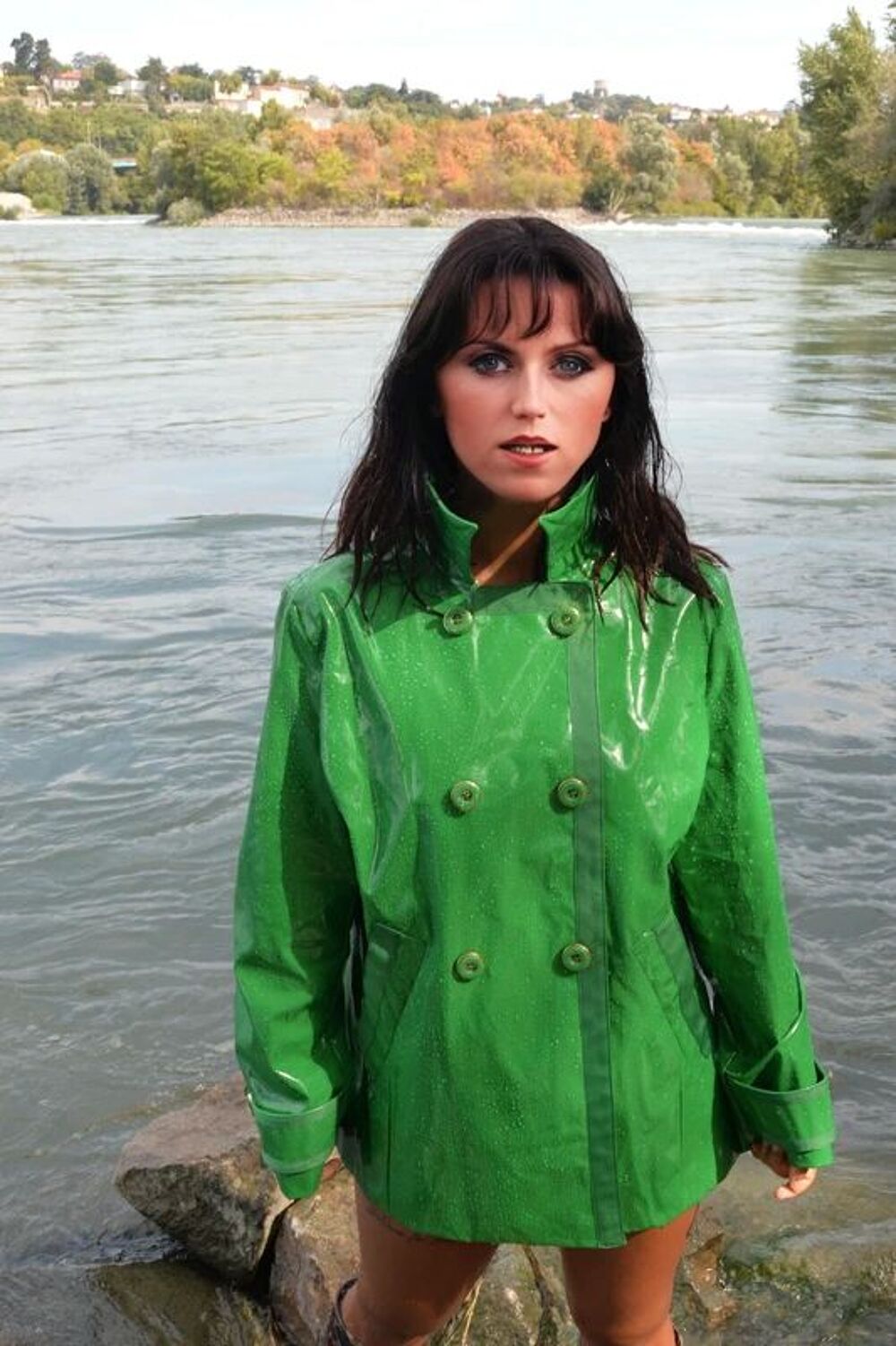 Manteau de pluie vintage &middot;Rare Imperm&eacute;able cir&eacute; Vêtements