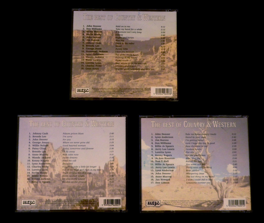 COFFRET 3 CD - The best of Country &amp; Western CD et vinyles