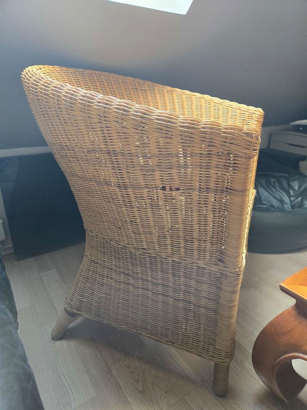 Grand fauteuil rotin et osier Meubles